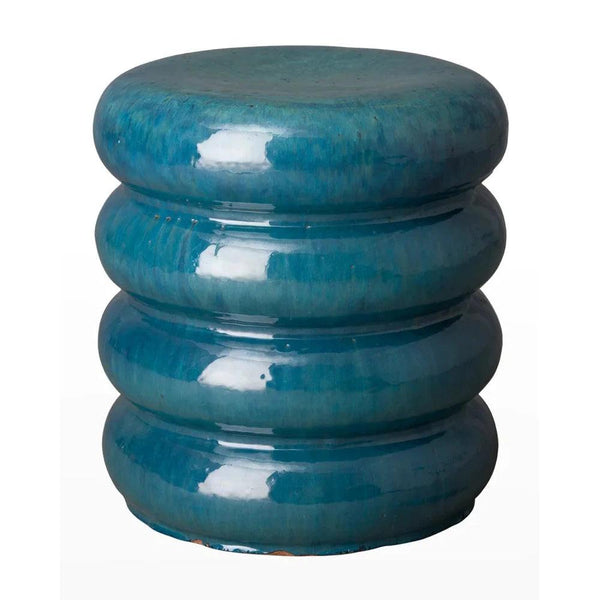 18 in. Torus Ceramic Outdoor Garden Stool