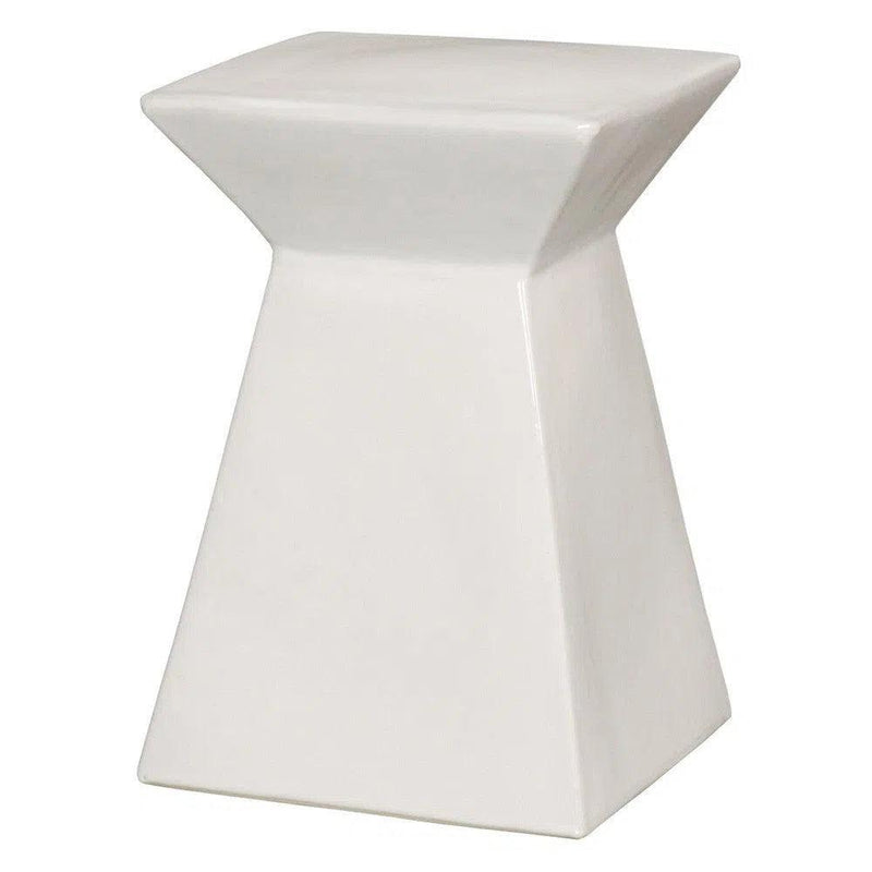 18 in. Upright Ceramic Outdoor Garden Stool