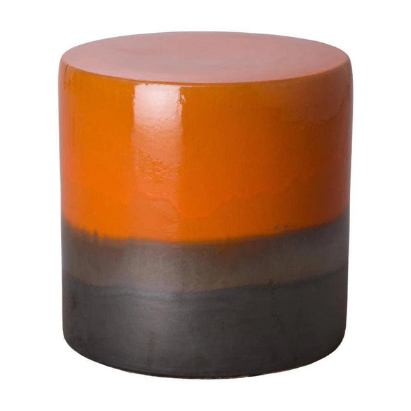 18 in. Wide Two-Tone Ceramic Outdoor Garden Stool