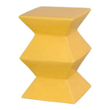 18 in. Zigzag Outdoor Decorative Garden Stool