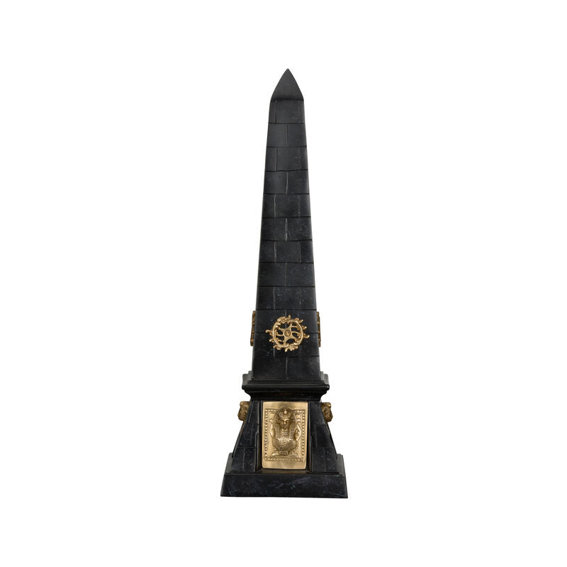 Victory Obelisk Brass Charm Sculpture