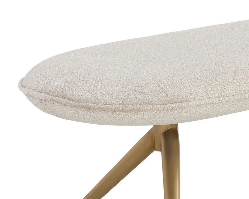 Elowen Fabric Upholstered Oval Designed Backless Bench