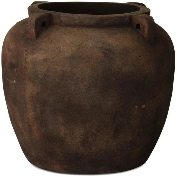 18.5 in. Ophelia Terracotta Chocolate Brown Planter