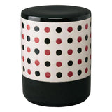 18.5 in. Polka Dot Ceramic Outdoor Garden Stool