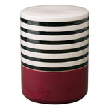 18.5 in. Stripe Ceramic Outdoor Garden Stool