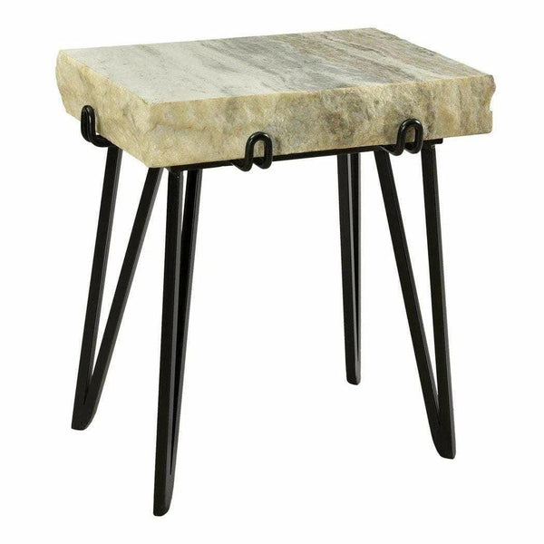 19 Inch Accent Table Sand Brown Contemporary