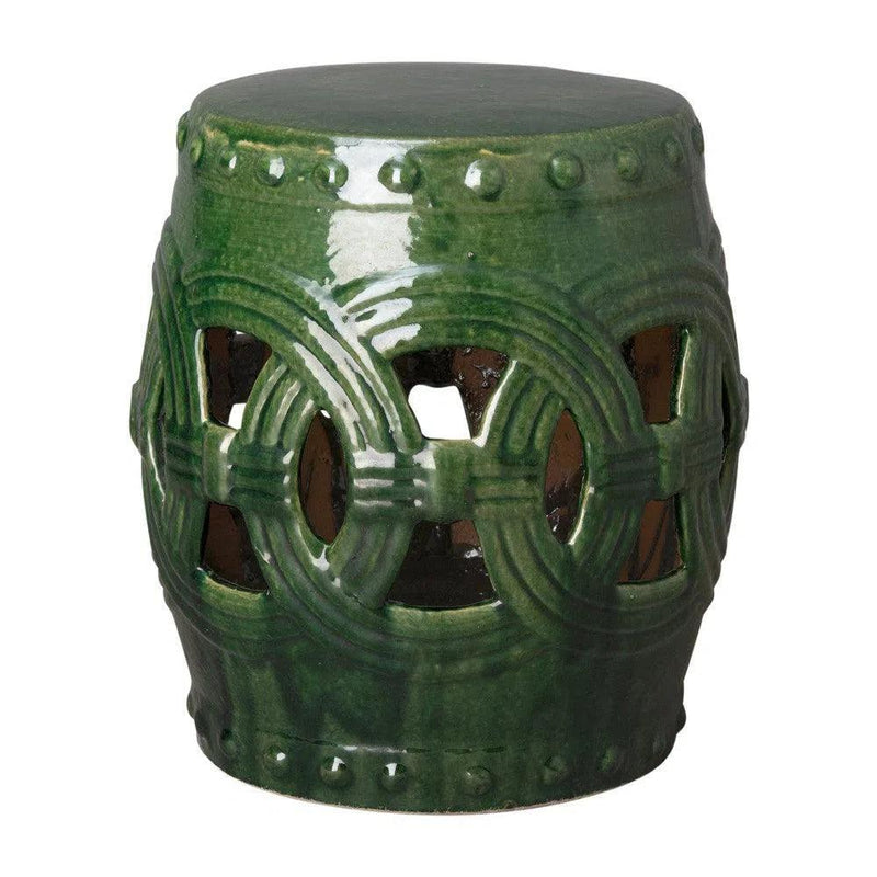 19 in. Eternity Ceramic Outdoor Garden Stool