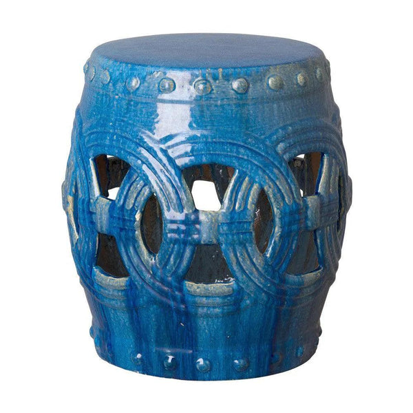 19 in. Eternity Ceramic Outdoor Garden Stool