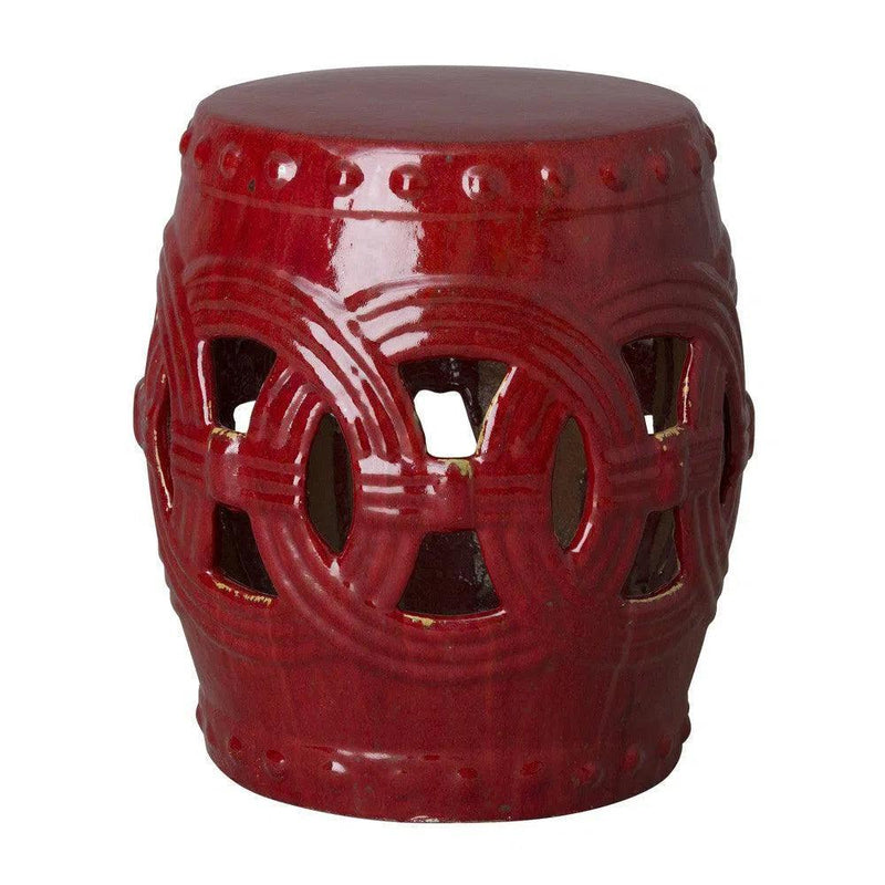 19 in. Eternity Ceramic Outdoor Garden Stool