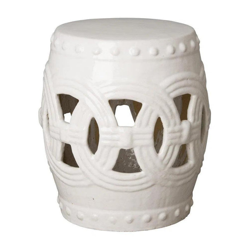 19 in. Eternity Ceramic Outdoor Garden Stool