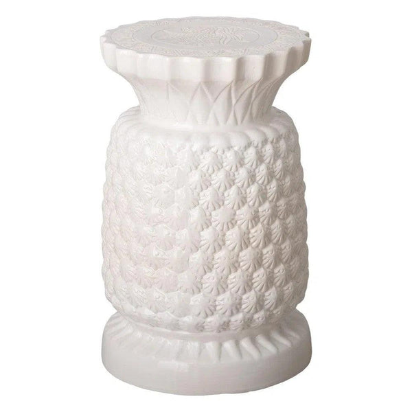 19 in. Large Pineapple Ceramic Outdoor Garden Stool