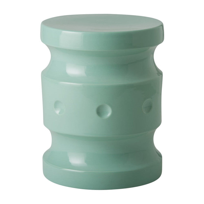 19 in. Spindle Outdoor Decorative Garden Stool-Outdoor Stools-Emissary-Light Teal-LOOMLAN