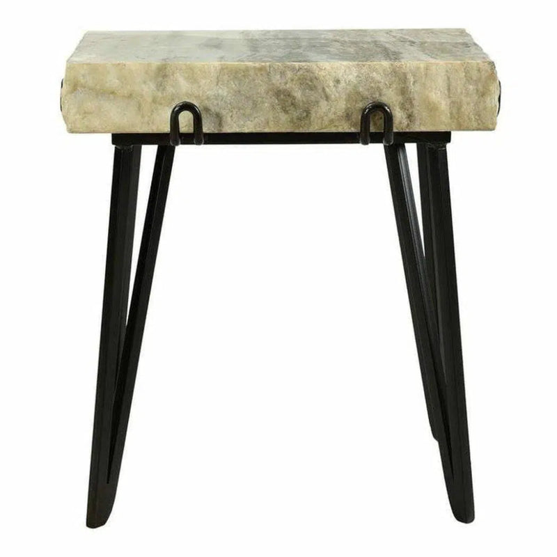 19 Inch Accent Table Sand Brown Contemporary - LOOMLAN - Moe's Home - Side Tables