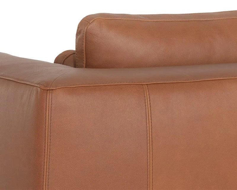 Burr Leather Upholstered Armchair