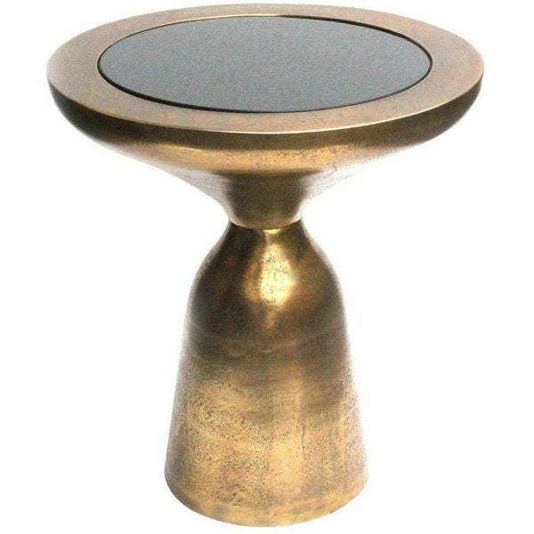 19.5 Inch Accent Table Large Antique Brass Yellow Retro Side Tables LOOMLAN By Moe's Home