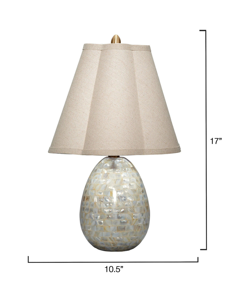 Capsule Mother Of Pearl Table Lamp By Jamie Young