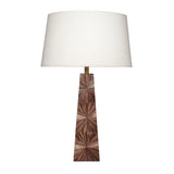 Palm Marquetry Table Lamp Elegant Design by Jamie Young