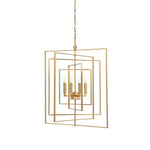 Cube Modern Iron And Brass Made Chandelier