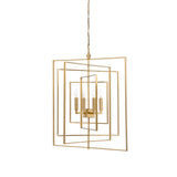 Cube Modern Iron And Brass Made Chandelier