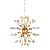 Saturn Gold Twelve-Light Crystal Chandelier