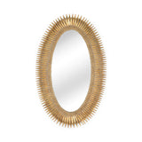 Lucius Oval Shaped Wall Mirror-Wall Mirrors-Wildwood-Gold-LOOMLAN