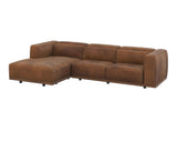 Beau Leather Upholstered Sofa Chaise