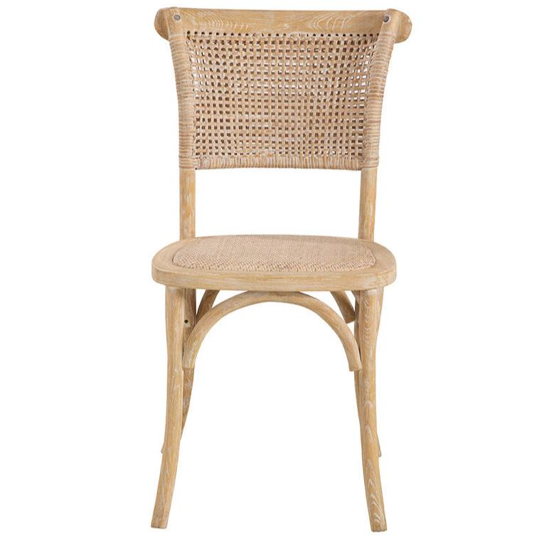 White Washed Halsey Wooden Armless Side Chair