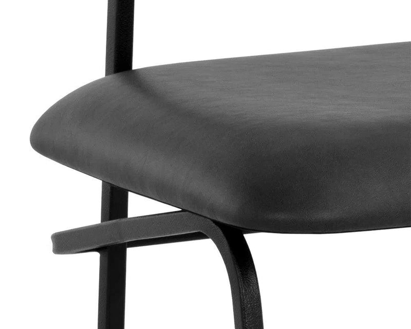 Gibbons Leather Upholstered Unique Armless Dining Chair