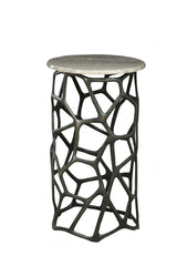 Sebastian Marble Topped Round End Table