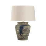 Riku Modern Japanese Artistry Indigo Glaze Table Lamp