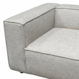 2 PC Set Beige Low Back Modular Sofa in Barley