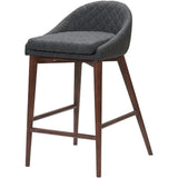 2 PC Set Grey Seat Armless Counter Stool