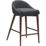 2 PC Set Grey Seat Armless Counter Stool