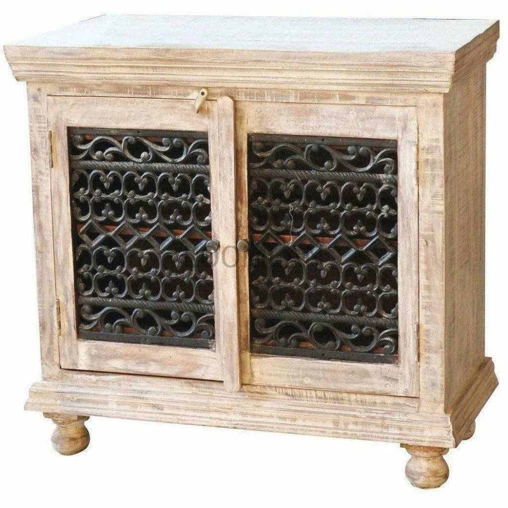 2 Iron Lace Doors Accent Cabinet - LOOMLAN - LOOMLAN - Accent Cabinets