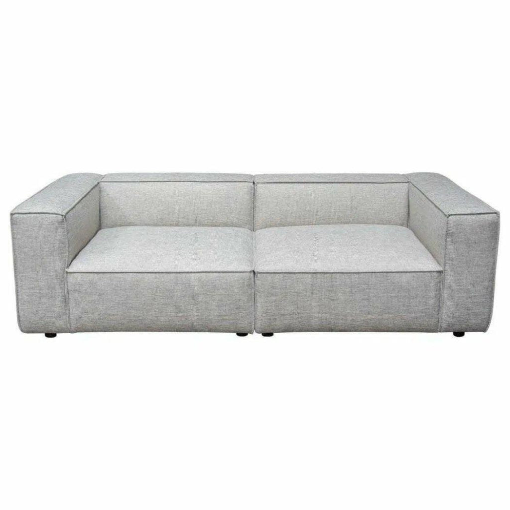 2 PC Set Beige Low Back Modular Sofa in Barley - LOOMLAN - Diamond Sofa - Modular Sofas