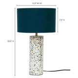 20 Inch Cylinder Table Lamp Multicolor Retro