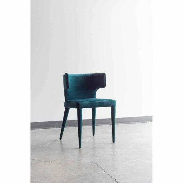 20 Inch Dining Chair Teal Blue Art Deco Dining Chairs LOOMLAN By Moe's Home