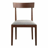 20 Inch Dining Chair Walnut Set Brown