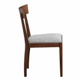 20 Inch Dining Chair Walnut Set Brown