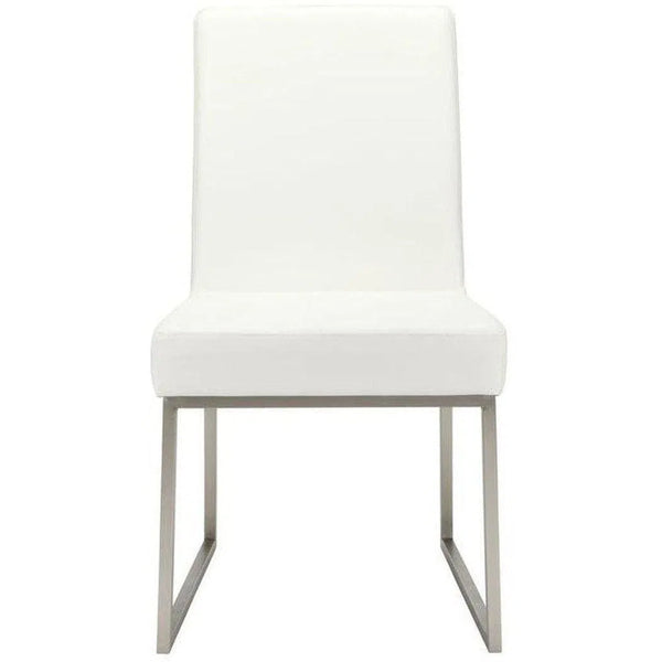 20 Inch Dining Chair White (Set Of 2) White Modern Dining Chairs LOOMLAN By Moe's Home