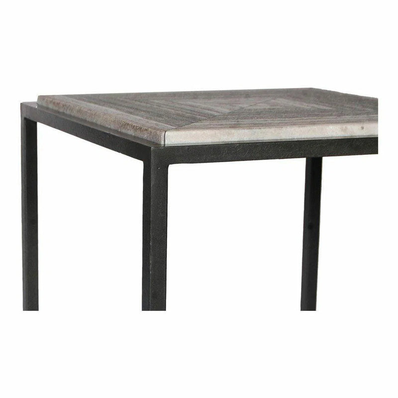 20 Inch Marble Side Table Grey Contemporary Side Tables LOOMLAN By Moe's Home