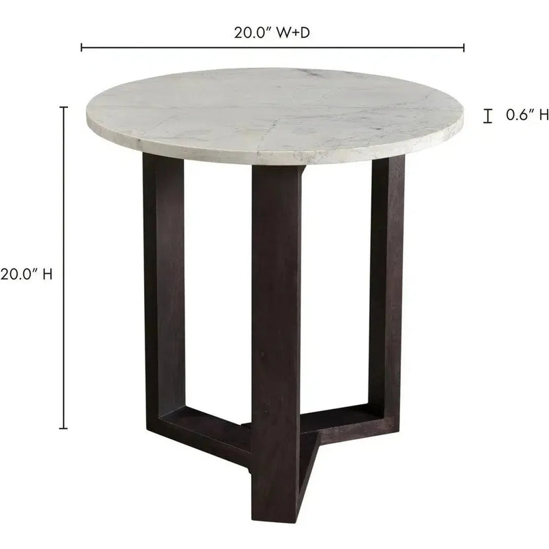 20 Inch Side Table Charcoal Grey