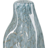 20 in. Tyne Blue Glass Vase - LOOMLAN - Currey & Co - Vases & Jars
