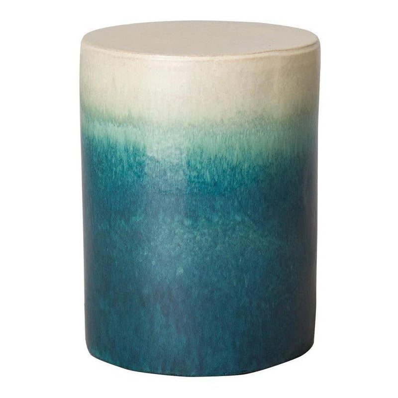 20 in. Cylinder Ceramic Outdoor Garden Stool