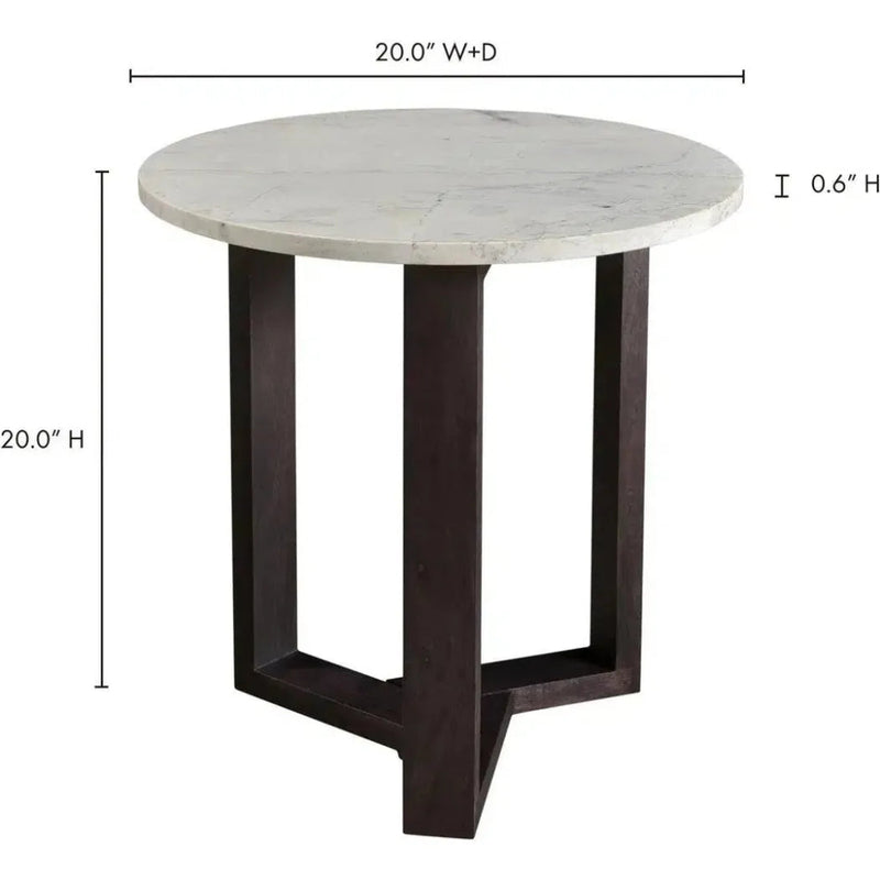 20 Inch Side Table Charcoal Grey - LOOMLAN - Moe's Home - Side Tables