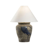 Riku Modern Japanese Artistry Indigo Glaze Table Lamp