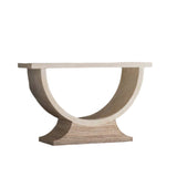 Bay Curved Based Console Table-Console Tables-Wildwood-White-LOOMLAN