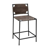 Asher Leather Counter Stool, Grey - Stylish And Comfortable