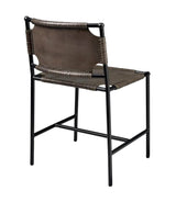 Asher Tan Full Grain Leather Upholstered Armless Dining Chair