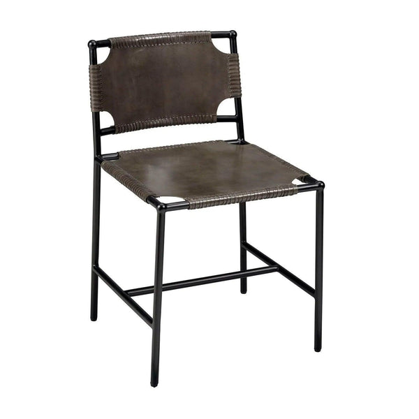 Asher Tan Full Grain Leather Upholstered Armless Dining Chair